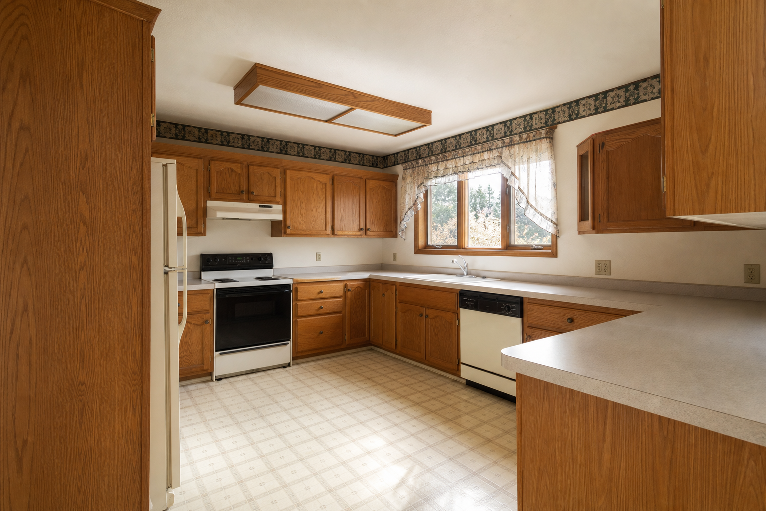 Dated kitchen before remodel